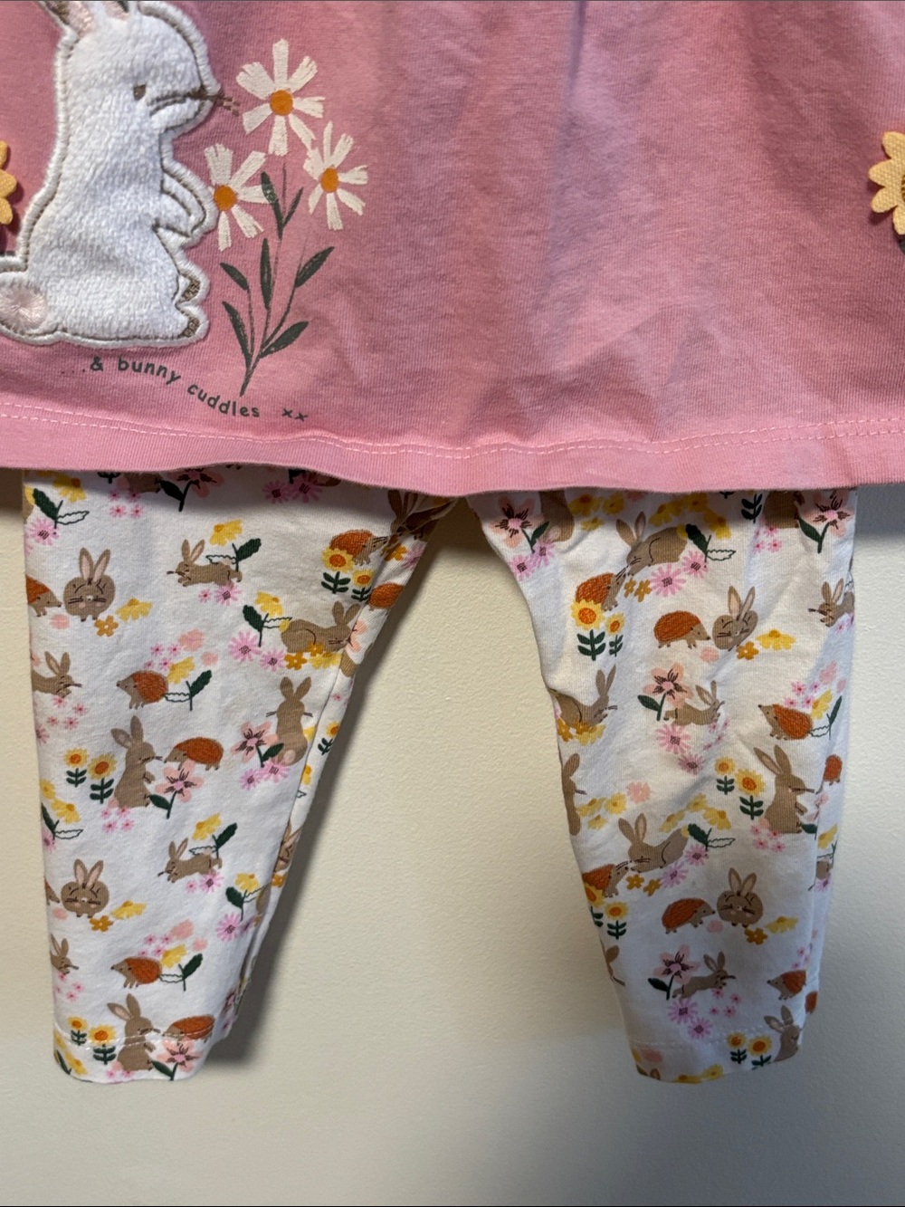 ⭐ 3 for $15 Nutmeg Pink Bunny Floral Kids Matching Set - Picture 7 of 8
